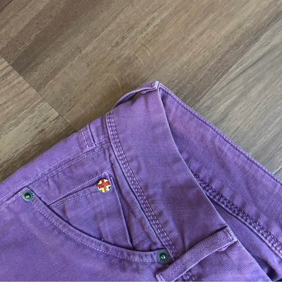 Y2K Hudson Denim Purple Button Pocket Straight Skinny Jean - Picture 5 of 15